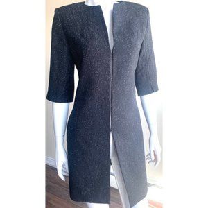 Tahari Rosetta Black & White Blazer Coat Sz 8 NWT